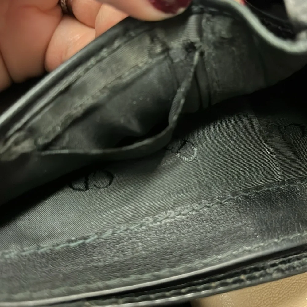CHRISTIAN DIOR VINTAGE WALLET- black leather